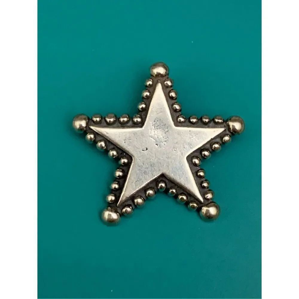 Star with Back Bale Sterling Silver Jewelry Charm #star